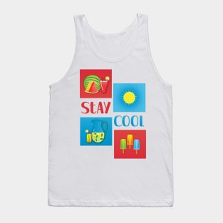 Stay Cool Welcome summer t-shirt design Tank Top